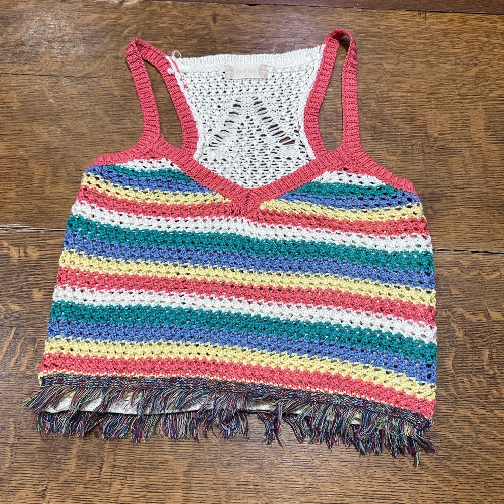 Altar’d‎ state crochet tank sz small fringe